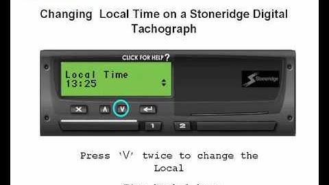 How to change time on a Stoneridge Digital Tachograph