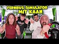 Kaan fhrt lena tom  claudio im fernbussimulator rum mit lenkrad nur chaos auf der strae