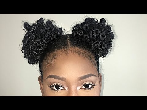 SPACE BUNS for Short, Layered hair in 5 Minutes! Cute EASY hair for Busy  Moms and SAHM! - YouTube