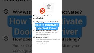 How to reactivate doordash driver account #doordash #reactivate #doordashdriver