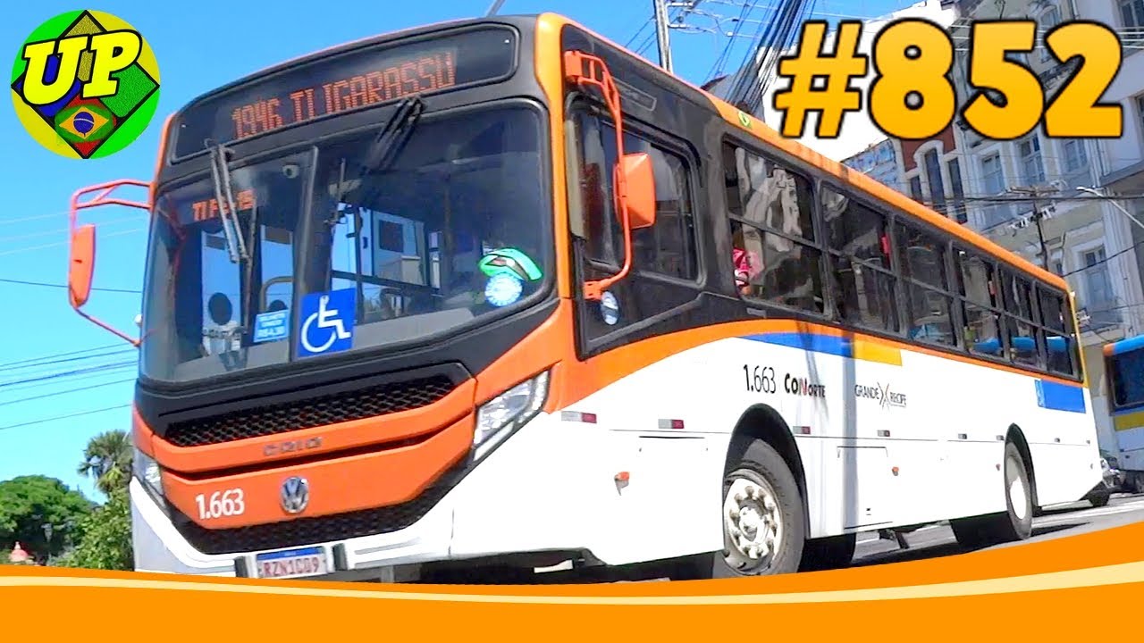 #852 - ÔNIBUS RECIFE -  Ponte Maurício de Nassau -  Muitos ônibus no centro da cidade do Recife