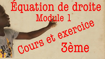 Équation de droite connaissant les coordonnées de ses deux points 3ème.