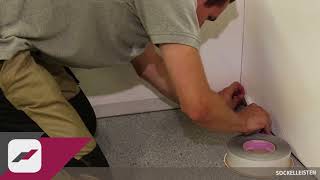 BV24: Verklebung von PVC-Weichsockelleisten