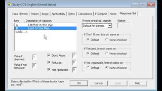 QDS Design Studio v3 #5: Adding Data Elements with Check-Each Type Responses