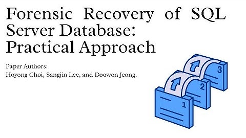 How the new DB data recovery method works | Paper 