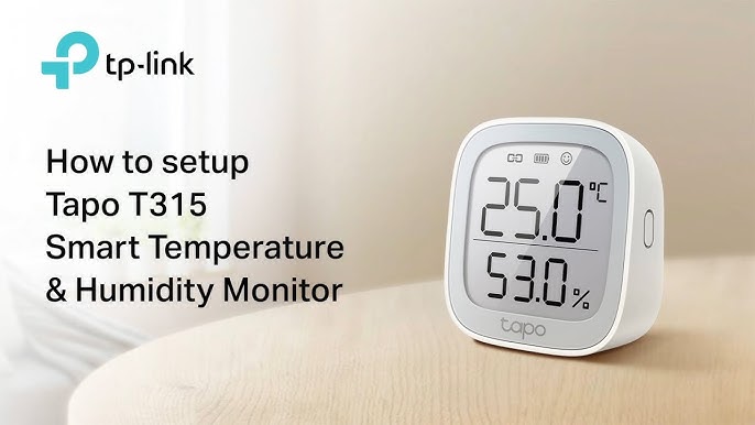 Tapo Smart Temperature&Humidity Monitor, Free Data Storage, LCD Display,  Real-time Notifications, Battery included, Work with Alexa and Google home, Tapo Hub Required sold separately(Tapo T315) 