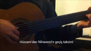 perdesiz gitar Hüzzam'dan Nihavend'e geçiş taksimi chords