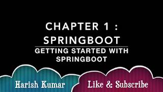 Chapter 1 : Spring Boot - Getting started with Spring Boot application setup