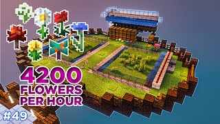 I built Flower Farm In Skyblock | Timelapse episode 49