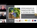 Webinar &quot;Oportunidades de financiación para el sector del vino&quot;