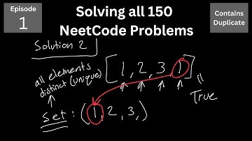 Solving All 150 NeetCode Problems For The FIRST TIME | Episode 1 - Contains Duplicate
