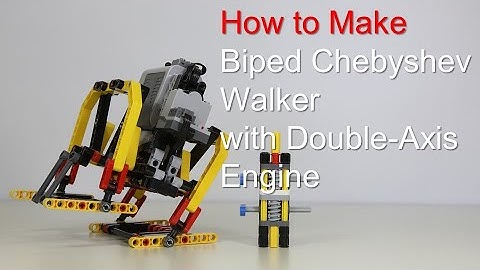 How to Make Biped Chebyshev Walker with Double-Axis Engine / LEGO
