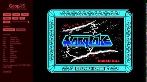 Starquake - ZX Spectrum Sinclair - emulador Qaop JS