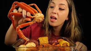 Yengeç Bacaği Yedim Seafood Boil Eating Sounds Türkçe Asmr Mukbang
