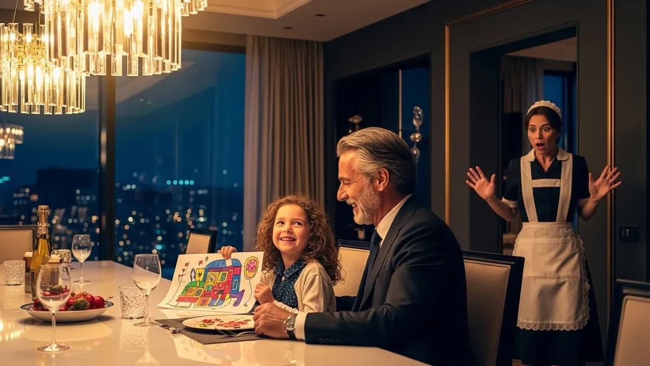 Da 7 anni il magnate cenava da solo a Natale, finché la figlia della povera domestica arrivò
