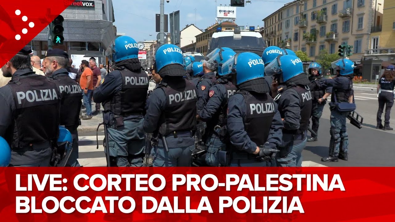 LIVE Milano, corteo pro Palestina bloccato dalla polizia: diretta video