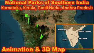 National parks(6/7) of southern India Karnataka, Kerala, Tamil Nadu, Andhra Pradesh