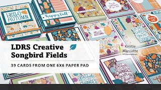 LDRS Creative | Songbird Fields | 39 cards from one 6x6 paper pad