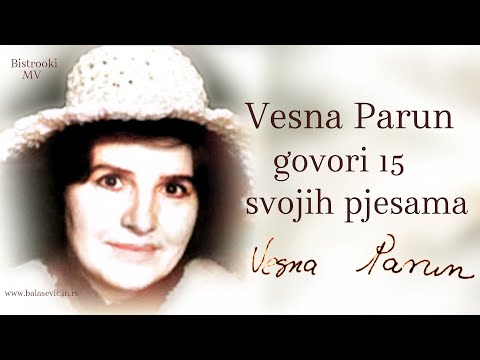 Vesna Parun govori 15 svojih pjesama