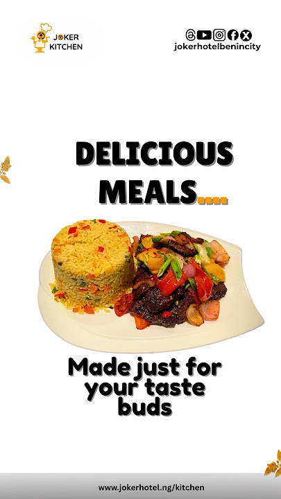 Good food, great taste, made fresh — at Joker’s Kitchen.  www.jokerhotel.ng/kitchen