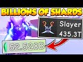BEST WAY TO TRAIN SLAYER AND GET BILLIONS OF SHARDS IN ANIME FIGHTING SIMULATOR! Roblox