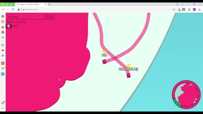 Paper.io 2 Map Control: 100.00% [iscribble.io] 