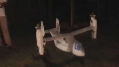 Scale V-22 RC model hover test