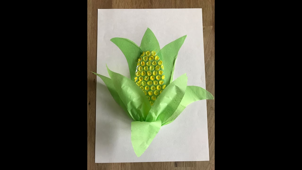 Кукуруза царица полей - детская аппликация из бумаги - YouTube