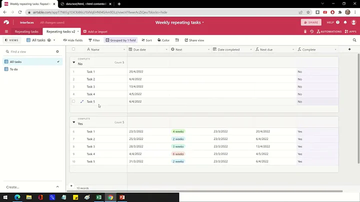 How to Make a Recurring Task list with Variable Due Dates in #Airtable