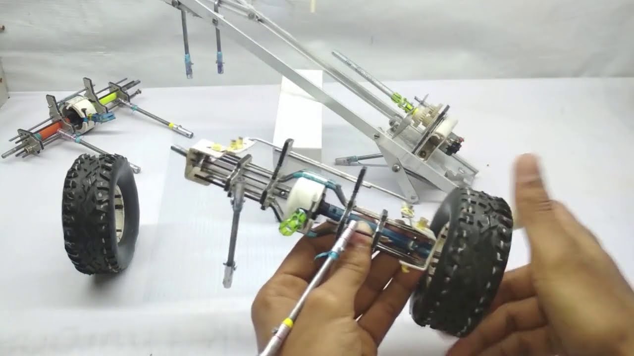 How To Make steering for RC car, Front axel YouTube