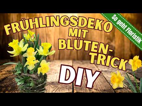 Frhlingszauber im Topf: Narzissen natrlich dekorieren mit Moos & Ranke  mit kleinem Bltentrick ;-) - YouTube