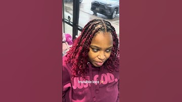 INVISIBLE  LOCS ✨ #customcolor #invisiblelocs #bohobraids