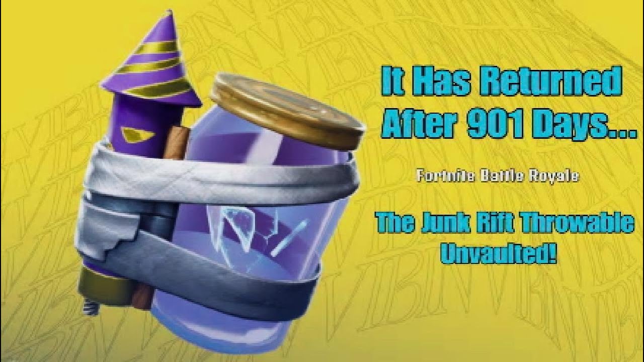 After 901 Days The JUNK RIFT Throwable Returns To Fortnite! - Fortnite Unvaulted