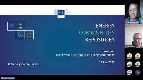 Webinar Taking your first steps as an energy community (13 July 2023)