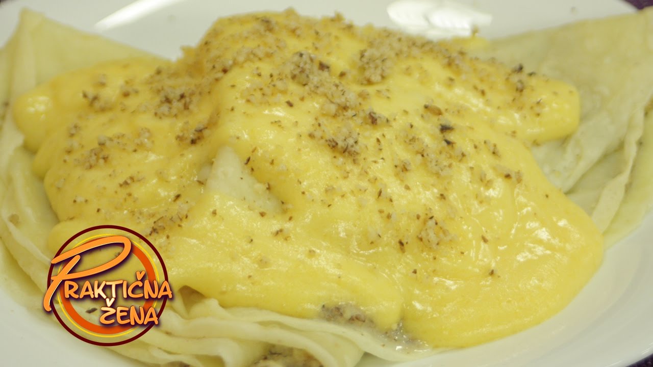 Praktična žena - Palačinke u vinskom šatou sa filom od oraha