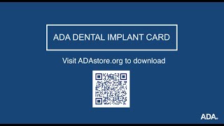 ADA Dental Implant Card