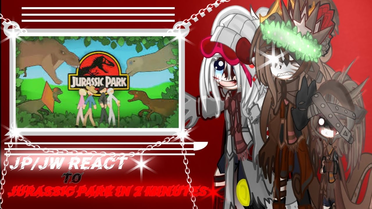Jp/Jw React To Jurassic Park in 2 minutes || Gacha club || Gc