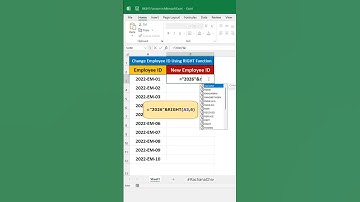 How to use RIGHT function in Excel || Excel Tips & Trick || #excel #excelbasic
