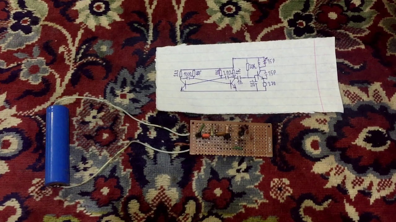 Схема простого радиомаяка на трех транзисторах - YouTube