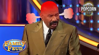 Steve Harvey Looses It During These Rounds  Family Feud
