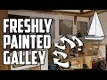 Sail Life - painting the galley, waste oil tank, heater & dehumidifier - DIY sailboat refit
