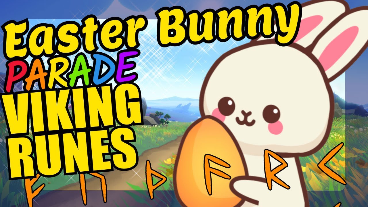 Easter Runes Easter Bunny Teaching the Viking Runes Futhark Alphabet Educational ...