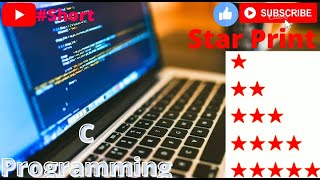 #Short star print 2 | printing pattern in C | Right triangle | C Programming Tutorials | 2021.