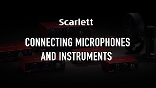 Connecting microphones and instruments