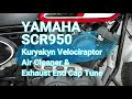 SCR950 Exhaust Sound Kuryakyn Velociraptor Air Cleanet & Exhaust End Cap Mod