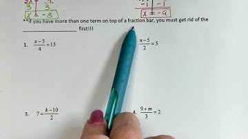 Video Notes: Two step Equations day 2