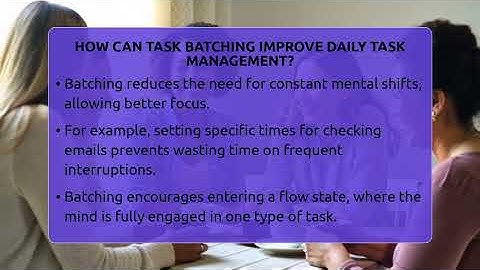 How Can Task Batching Improve Daily Task Management? - The Personal Growth Path