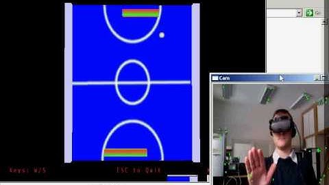 Pong Game control by camera using OpenCV and HDM ( hand v2 )