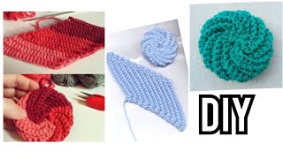 Learn how to crochet a spiral scrubbie tutorial // How to make Crochet spiral scrubbie
