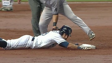 NYY@TB: Sanchez gets Kiermaier after call overturned